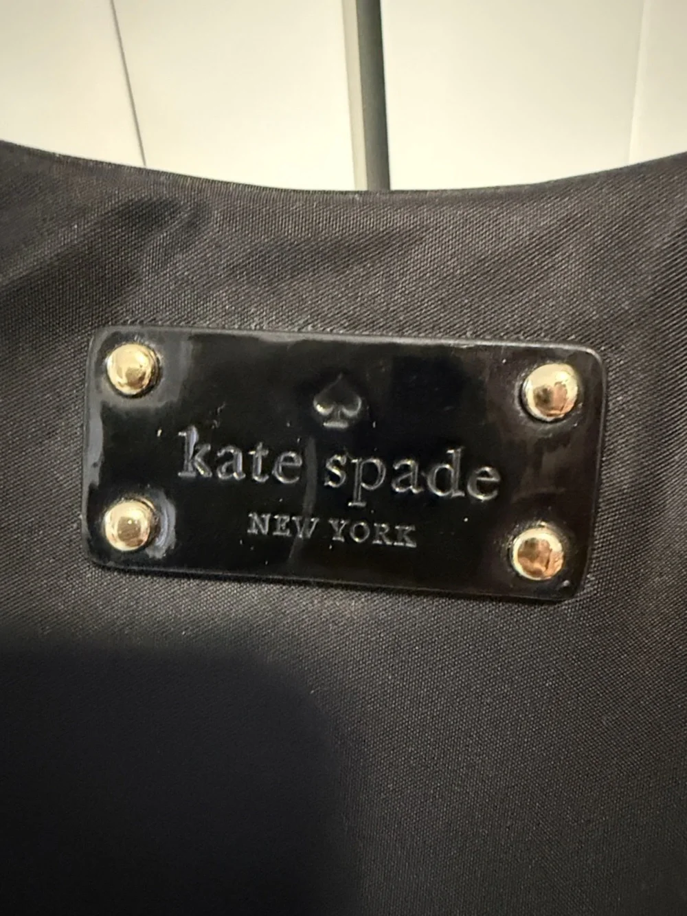 Black Kate Spade Tote Bag with Leather Handles Diaper Bag